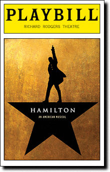 Playbill from the original broadway production of hamilton