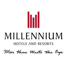 Millennium hotels and resorts logo with tagline sq
